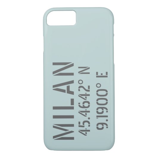 Milan Latitude Longitude Case-Mate iPhone Case (Achterkant)