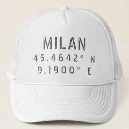 Milan Latitude Longitude Trucker Pet