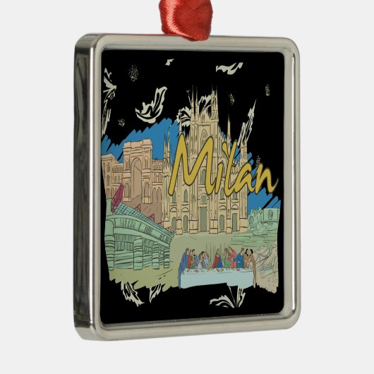 Milan Metalen Ornament (Rechts)