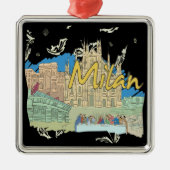 Milan Metalen Ornament (Voorkant)