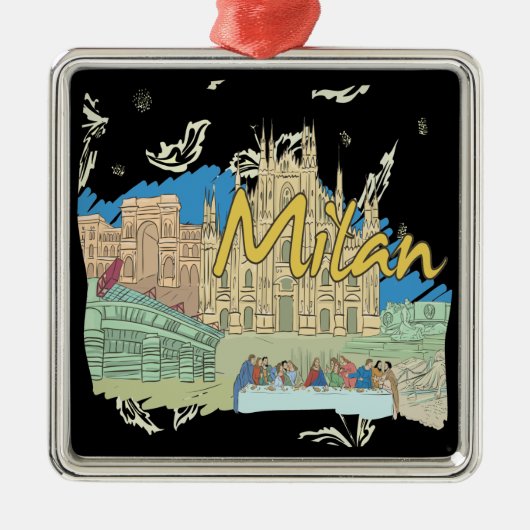 Milan Metalen Ornament (Voorkant)