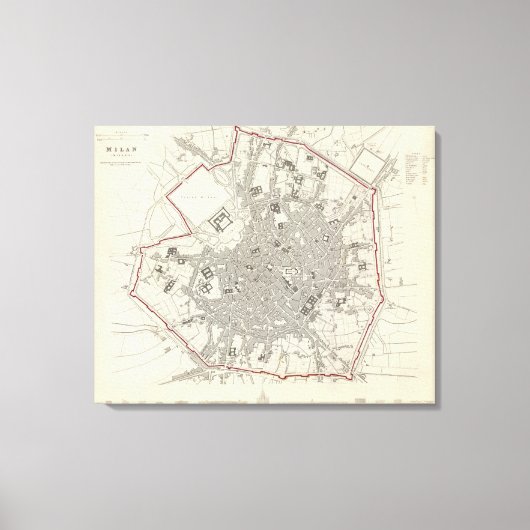 Milan Milano Canvas Afdruk (Voorkant)