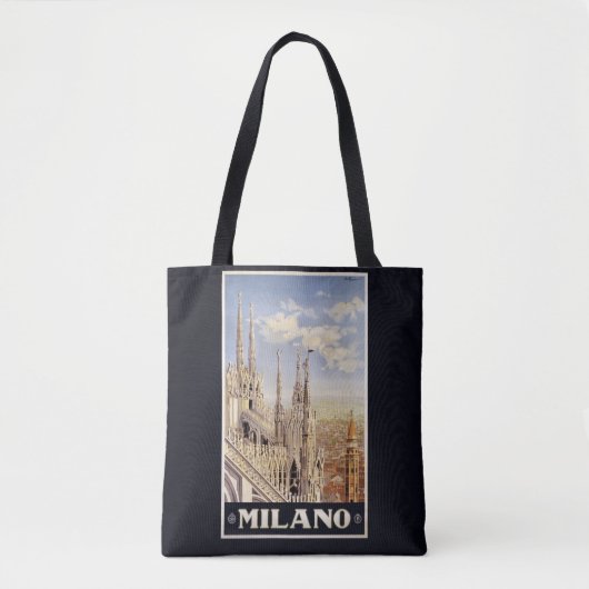 Milan Milano Italië vintage reiskoffers Tote Bag (Voorkant)