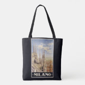 Milan Milano Italië vintage reiskoffers Tote Bag (Achterkant)