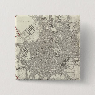 Milan Milano Vierkante Button 5,1 Cm