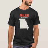 Milan Missouri USA State America Travel Missourian T-shirt (Voorkant)