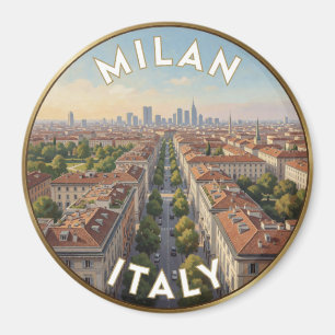 Milan Modern Stad Italië Reis Scene Magneet