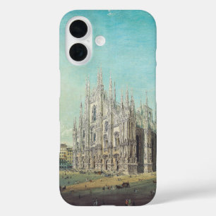 Milan Piazza del Duomo 1850s door Carlo Bossoli Ku iPhone 16 Hoesje