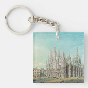 Milan Piazza del Duomo 1850s door Carlo Bossoli Ku Sleutelhanger