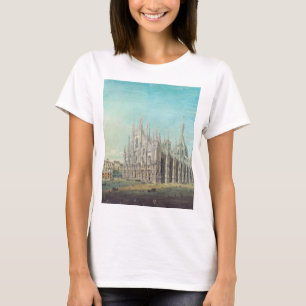 Milan Piazza del Duomo 1850s door Carlo Bossoli Ku T-shirt