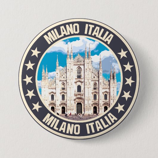 Milan Ronde Button 7,6 Cm (Voorkant)