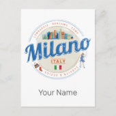 Milan Skyline Italië Mode Lombardije Feestdagenkaart (Voorkant)