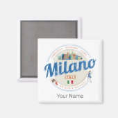 Milan Skyline Italië  Mode Lombardije Magneet (Voorkant / Achterkant)