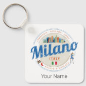 Milan Skyline Italië Mode Lombardije Sleutelhanger (Voorkant)