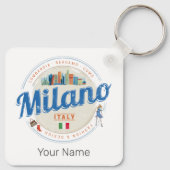 Milan Skyline Italië Mode Lombardije Sleutelhanger (Achterkant)