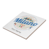 Milan Skyline Italië  Mode Lombardije Tegeltje (Zijkant)