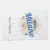 Milan Skyline Italië  Mode Lombardije Theedoek (Horizontaal)