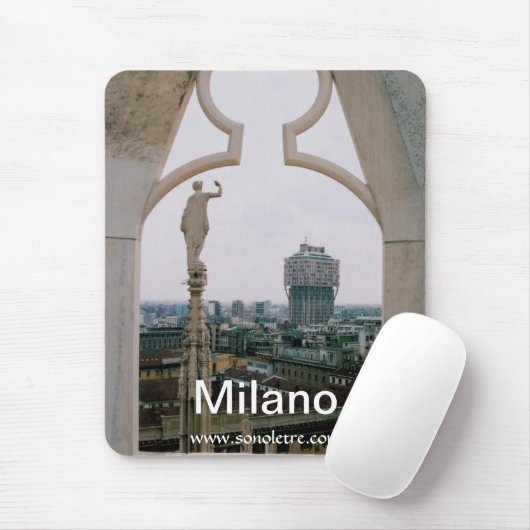 Milan Skyline Panorama Mousepad Muismat (Met muis)