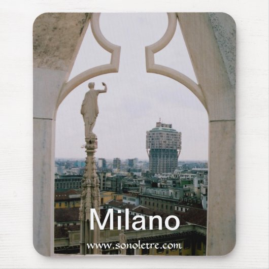 Milan Skyline Panorama Mousepad Muismat (Voorkant)