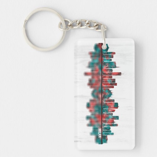Milan Skyline Sleutelhanger (Voorkant)