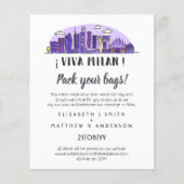 MILAN Skyline Trouw Uitnodiging Handgetekend Budge (Voorkant)