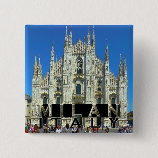 Milan Vierkante Button 5,1 Cm (Voorkant)
