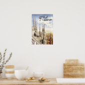 Milan Vintage Travel Poster (Keuken)