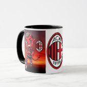 Milan voetbalbeker mok (Voorkant links)