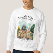 Milan Watercolor Design – Italian Fashion City Trui (Voorkant)