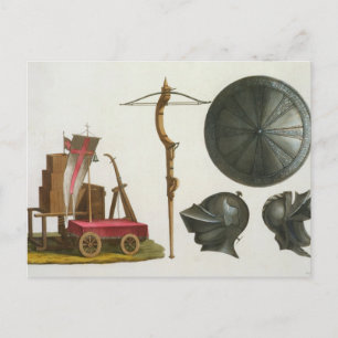 Milanese chariot, kruisboog en armband, bord 17 fr briefkaart