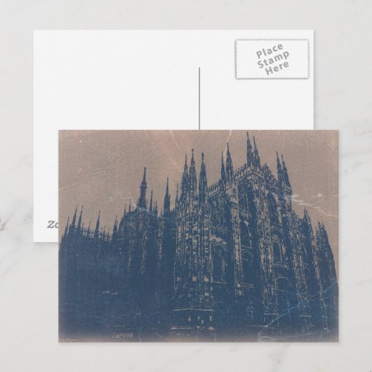 Milanese kathedraal briefkaart (Voorkant / Achterkant)