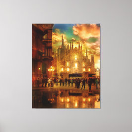 Milanese kathedraal canvas afdruk