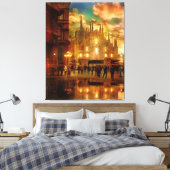 Milanese kathedraal canvas afdruk (Insitu (Slaapkamer))