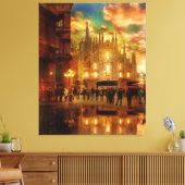 Milanese kathedraal canvas afdruk (Insitu (Woonkamer))