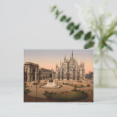 Milanese kathedraal en Piazza, Lombardije, Italië Briefkaart (Staand voorkant)