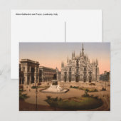 Milanese kathedraal en Piazza, Lombardije, Italië Briefkaart (Voorkant / Achterkant)