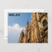 Milanese kathedraal op Sunset Briefkaart (Voorkant / Achterkant)