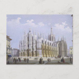 Milanese kathedraal uit 'Uitzicht Milaan' en zijn  Briefkaart
