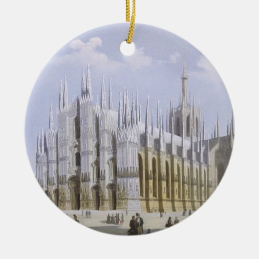 Milanese kathedraal uit 'Uitzicht Milaan' en zijn  Keramisch Ornament (Voorkant)