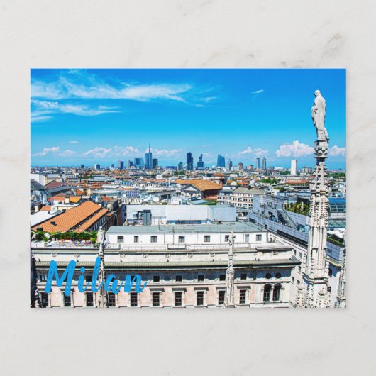 Milanese skyline briefkaart (Voorkant)