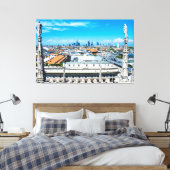 Milanese skyline canvas afdruk (Insitu (Slaapkamer))