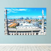 Milanese skyline canvas afdruk (Insitu (Houten vloer))