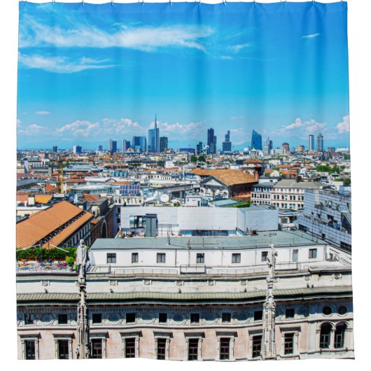 Milanese skyline douchegordijn (Voorkant)