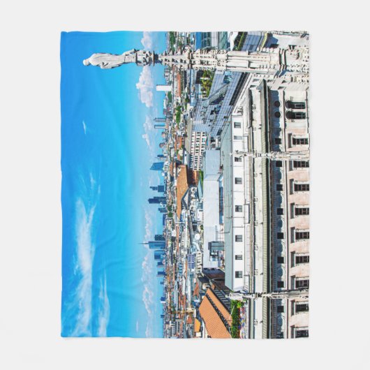 Milanese skyline fleece deken (Voorkant)