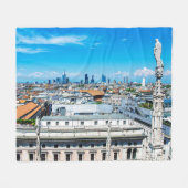 Milanese skyline fleece deken (Voorkant (Horizontaal))