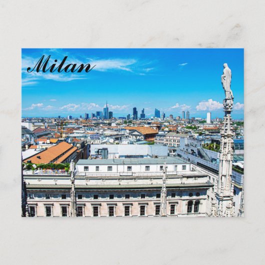 Milanese skyline in Italië Briefkaart (Voorkant)