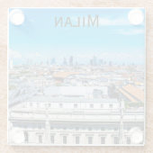 Milanese skyline in Italië Glazen Onderzetter (Achterkant)