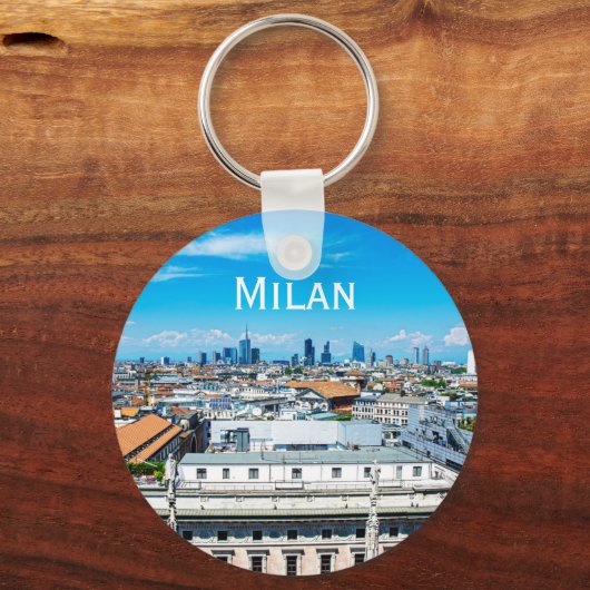 Milanese skyline in Italië Sleutelhanger (Achterkant)