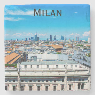 Milanese skyline in Italië Stenen Onderzetter