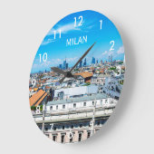 Milanese skyline koffiemok grote klok (Hoek)